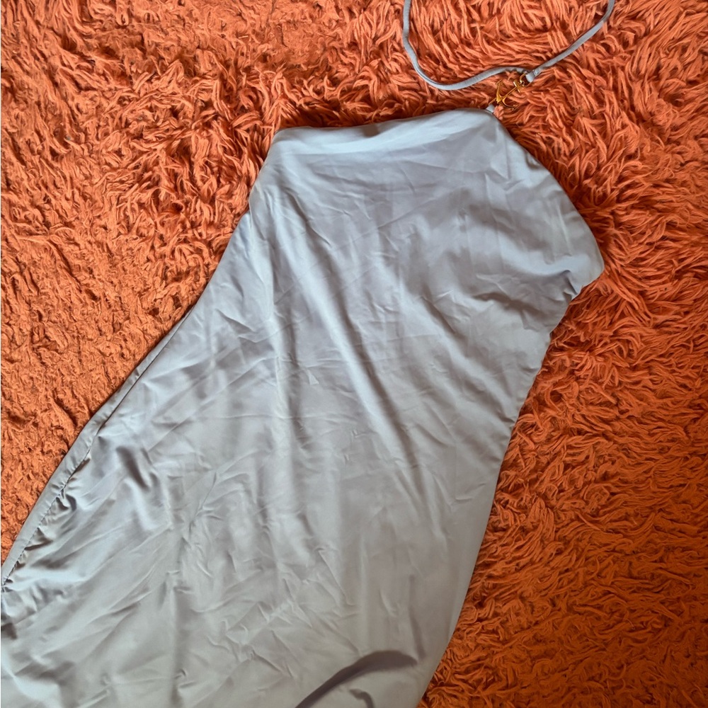 Meshki Light Blue Strapless Dress